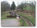 View from the bridge over the Ravenglass & Eskdale Green on which the Interceptor stood waiting for Max before boarding the train as it passed