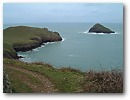 Clive's start position at Rumps point, Cornwall